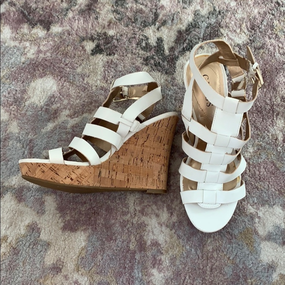 Guess White Wedges